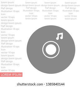 Vector icon  disc melody  10 EPS . Lorem Ipsum Illustration design