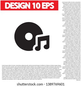 Vector icon  disc melody  10 EPS . Lorem Ipsum Illustration design