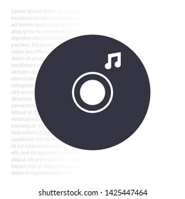 Vector icon  disc melody  10 EPS . Lorem Ipsum Illustration design