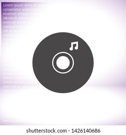 Vector icon  disc melody  10 EPS . Lorem Ipsum Illustration design