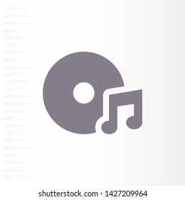 Vector icon disc melody 10 EPS . Lorem Ipsum Illustration design
