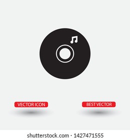 Vector icon disc melody 10 EPS . Lorem Ipsum Illustration design