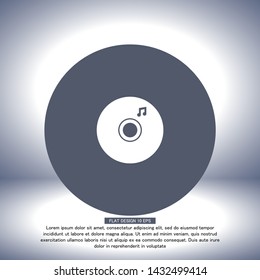 Vector icon disc melody 10 EPS . Lorem Ipsum Illustration design