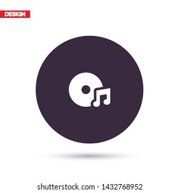 Vector icon disc melody 10 EPS . Lorem Ipsum Illustration design