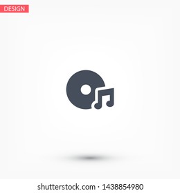 Vector icon disc melody 10 EPS . Lorem Ipsum Illustration design