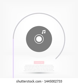 Vector icon disc melody 10 EPS . Lorem Ipsum Illustration design