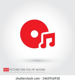 Vector icon disc melody 10 EPS . Lorem Ipsum Illustration design