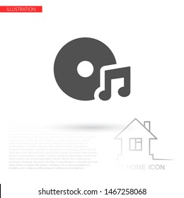 Vector icon disc melody 10 EPS . Lorem Ipsum Illustration design