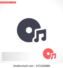 Vector icon disc melody 10 EPS . Lorem Ipsum Illustration design