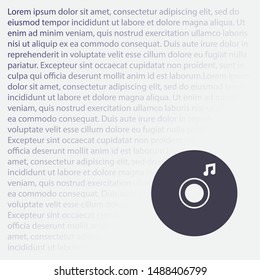 Vector icon disc melody 10 EPS . Lorem Ipsum Illustration design