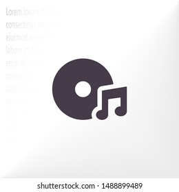 Vector icon disc melody 10 EPS . Lorem Ipsum Illustration design