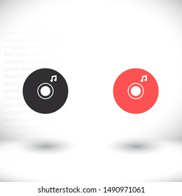 Vector icon disc melody 10 EPS . Lorem Ipsum Illustration design