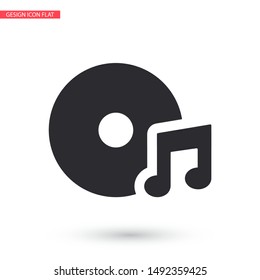 Vector icon disc melody 10 EPS . Lorem Ipsum Illustration design