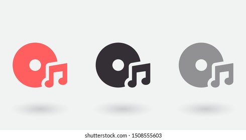 Vector icon disc melody 10 EPS . Lorem Ipsum Illustration design