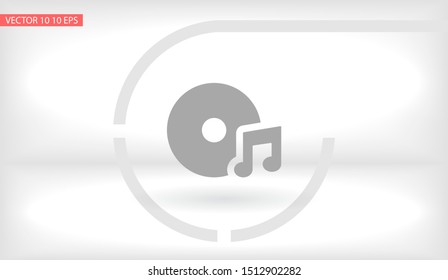 Vector icon disc melody 10 EPS . Lorem Ipsum Illustration design