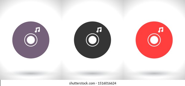Vector icon disc melody 10 EPS . Lorem Ipsum Illustration design