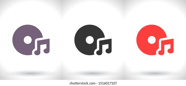 Vector icon disc melody 10 EPS . Lorem Ipsum Illustration design