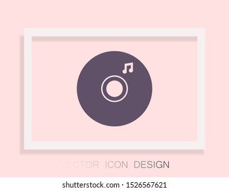 Vector icon disc melody 10 EPS . Lorem Ipsum Illustration design