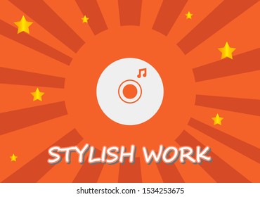Vector icon disc melody 10 EPS . Lorem Ipsum Illustration design