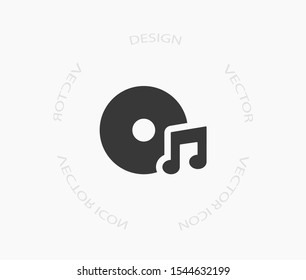 Vector icon disc melody 10 EPS . Lorem Ipsum Illustration design