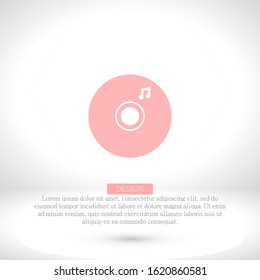 Vector icon disc melody 10 EPS . Lorem Ipsum Illustration design