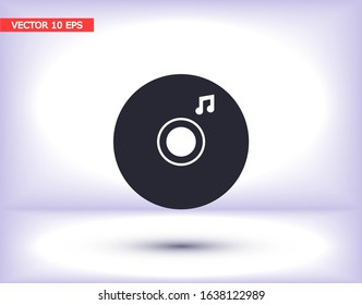 Vector icon disc melody 10 EPS . Lorem Ipsum Illustration design