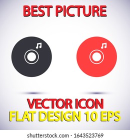 Vector icon disc melody 10 EPS . Lorem Ipsum Illustration design