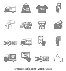 Vector Icon discounted spending and the promotion of the store.