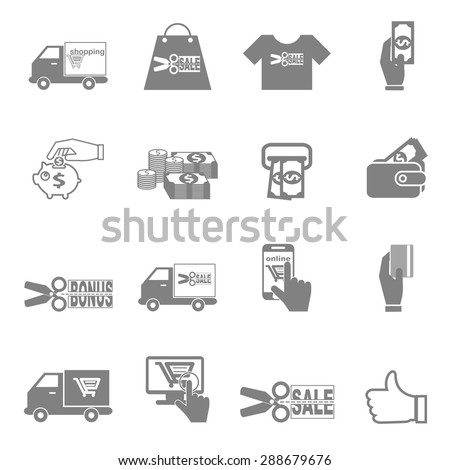 Vector Icon discounted spending and the promotion of the store.