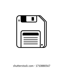 vector icon diskette illustration flat design