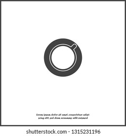 Vector icon disposable cup of coffee. Stale coffee drink in the dishes. Layers grouped for easy editing illustration. For your design.