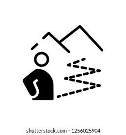 Vector icon for distance