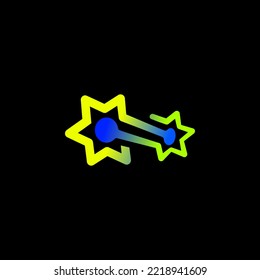 The vector icon is the distance between two stars. Graceful.