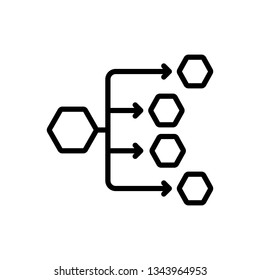 Vector icon for distribution channels