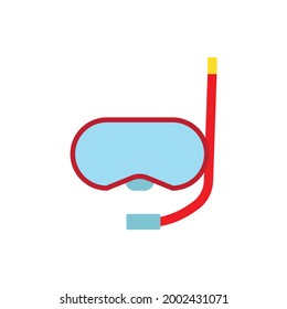 vector icon, diving goggles on white background