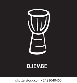 vector icon for djembe, musical instruments