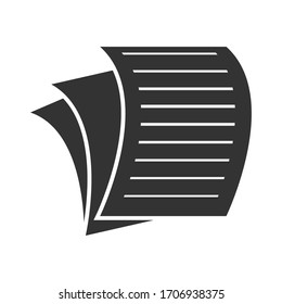 Icono vector de un documento, contabilidad o estrategia empresarial. Diseño plano aislado sobre fondo blanco