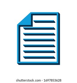 vector icon document
isometric. 3d  sign isolated on white background.