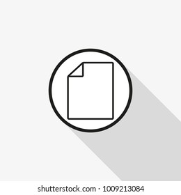 vector icon document with a long shadow