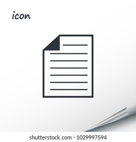 vector icon document on a wrapped silver sheet