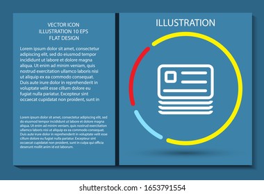 Vector icon documents , lorem ipsum Flat design