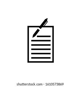Vector icon of documents and pens on eps 10
