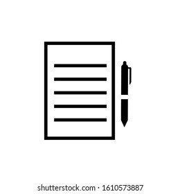 Vector icon of documents and pens on eps 10

