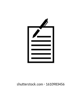 Vector icon of documents and pens on eps 10
