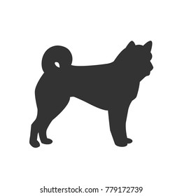 Vector Icon of Dog Isolated on White Background. Vector Illustration.