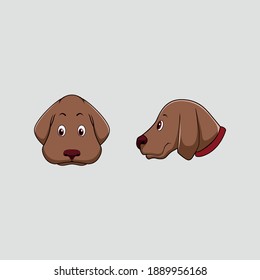 Vector icon of a dog's head