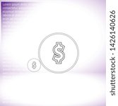 Vector icon  dollar  10 EPS . Lorem Ipsum Illustration design