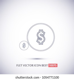 Vector icon  dollar  10 EPS