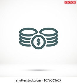 Vector icon  dollar  10 EPS