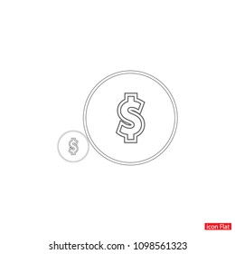 Vector icon  dollar  10 EPS